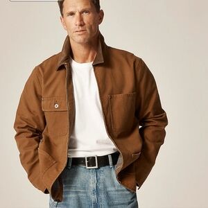 Wallace & Barnes Duck Canvas Utility Jacket -  Duck Brown